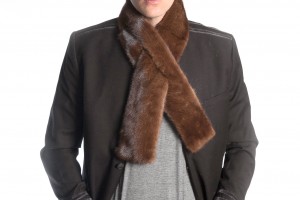 Men choose real fur scarves